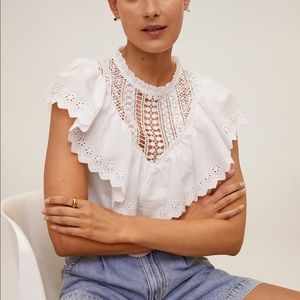 MANGO Ruffle tank / sleeveless top